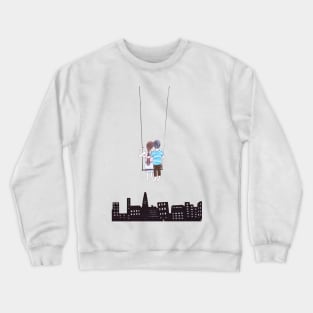 Couple on a swing Crewneck Sweatshirt